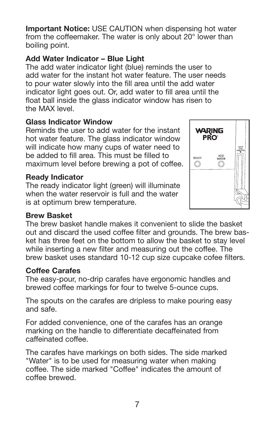 Waring WC1000 User Manual | Page 8 / 12