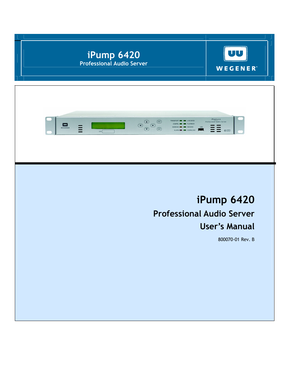 Wegener Communications 6420 User Manual | 135 pages