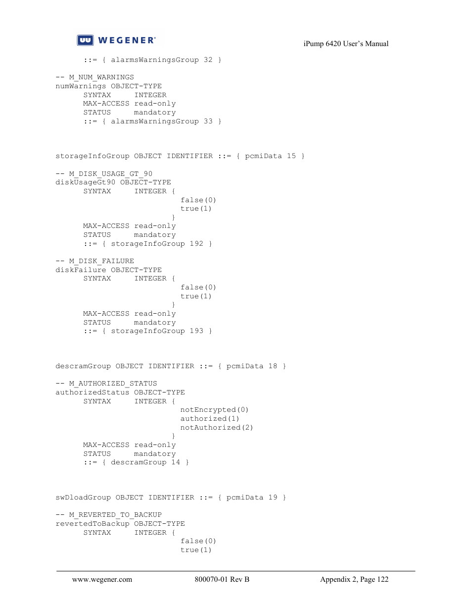 Wegener Communications 6420 User Manual | Page 126 / 135