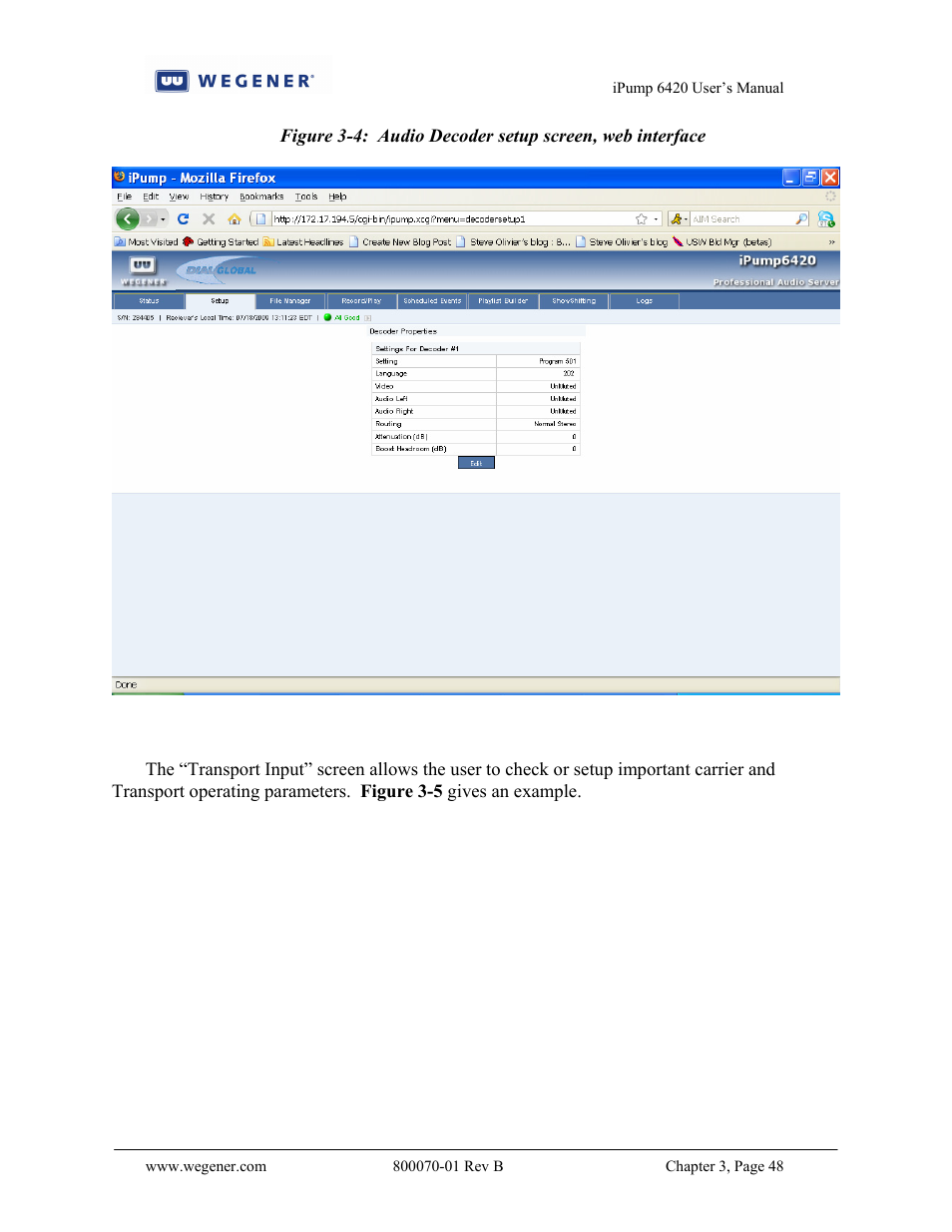 Wegener Communications 6420 User Manual | Page 52 / 135