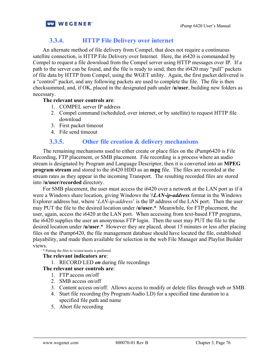 Wegener Communications 6420 User Manual | Page 80 / 135