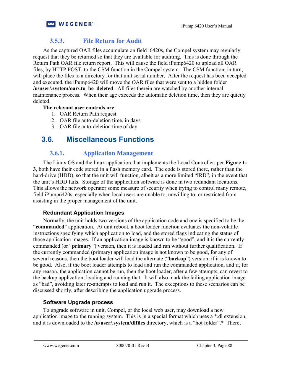 Miscellaneous functions | Wegener Communications 6420 User Manual | Page 92 / 135