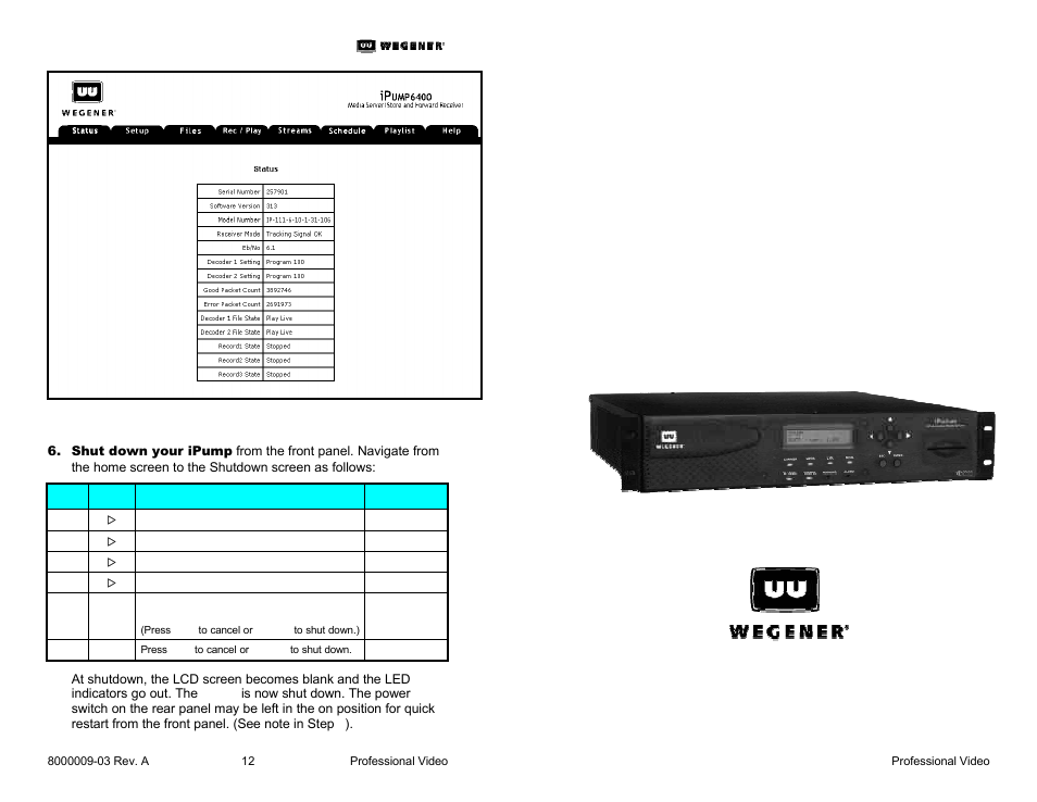 Wegener Communications 6400 User Manual | 6 pages