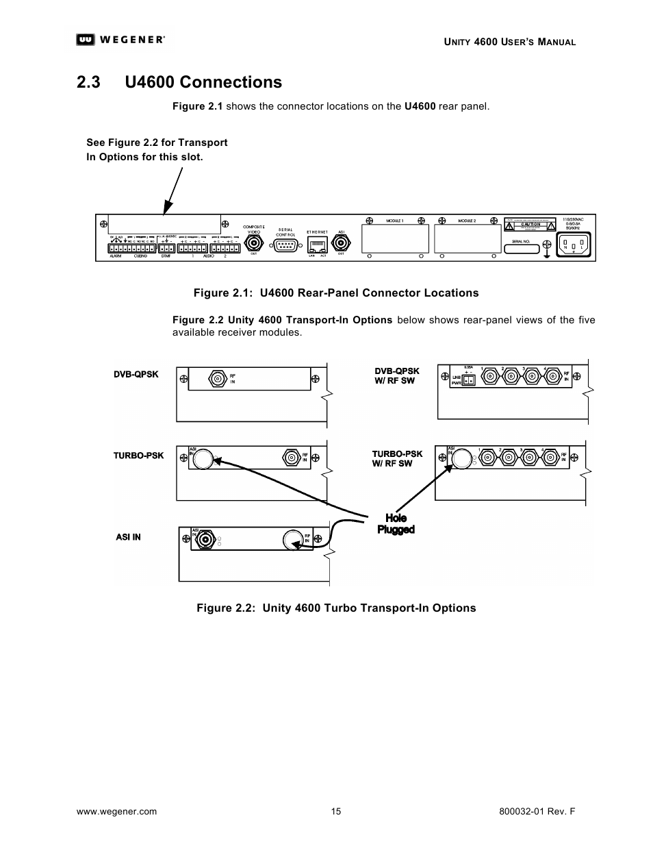 Wegener Communications UNITY 4600 User Manual | Page 23 / 70