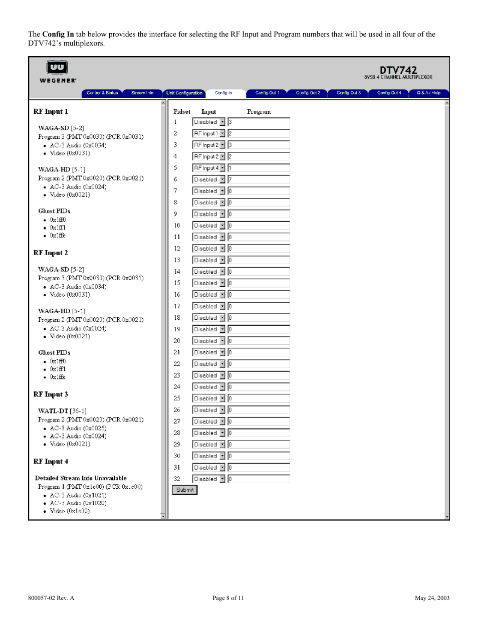 Wegener Communications DTV742 User Manual | Page 8 / 11