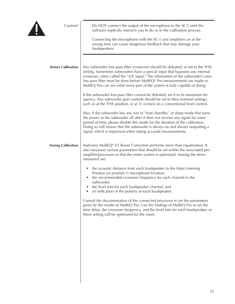 Wisdom Audio Wisdom & Sage Series SC-1 User Manual | Page 25 / 52