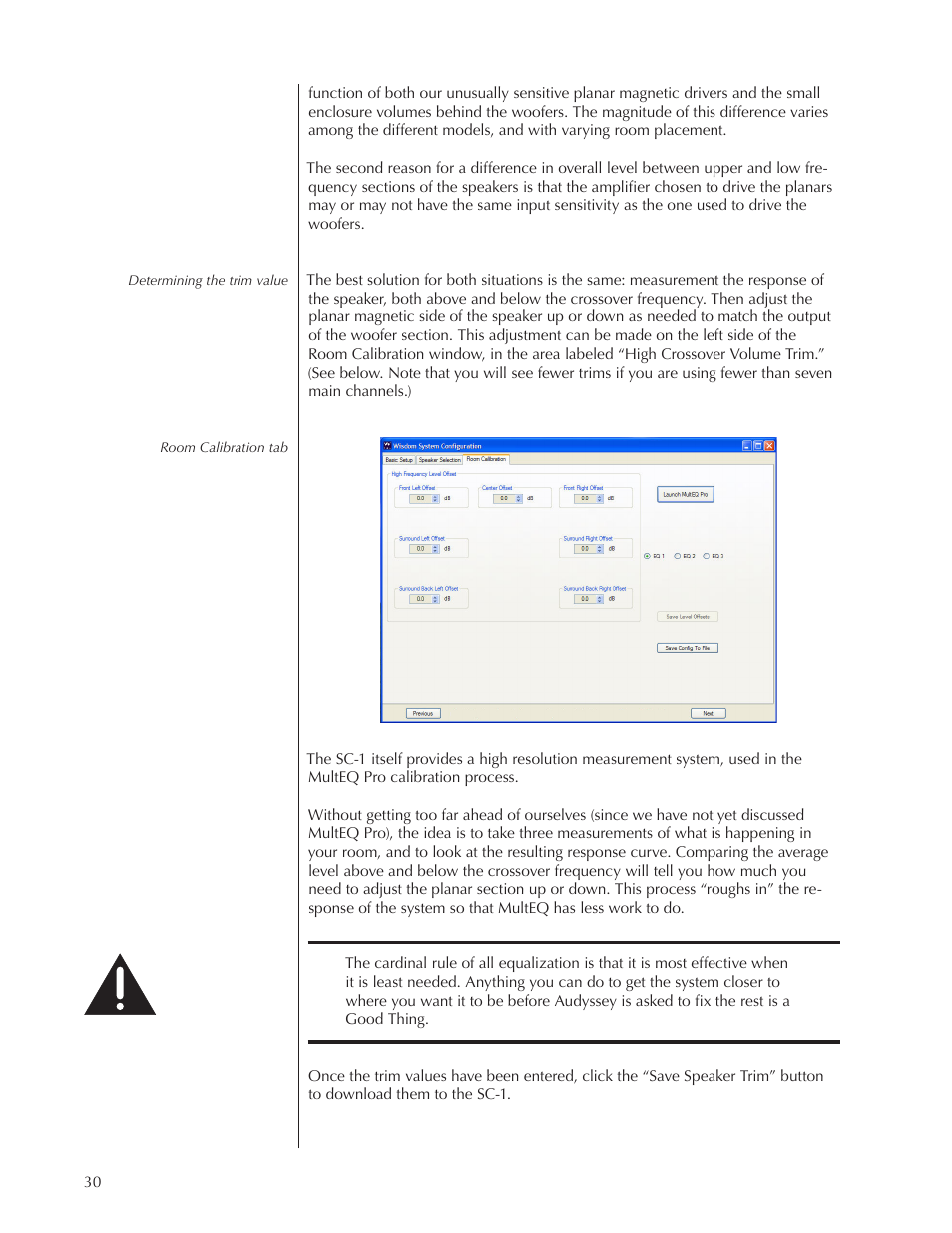 Wisdom Audio Wisdom & Sage Series SC-1 User Manual | Page 30 / 52