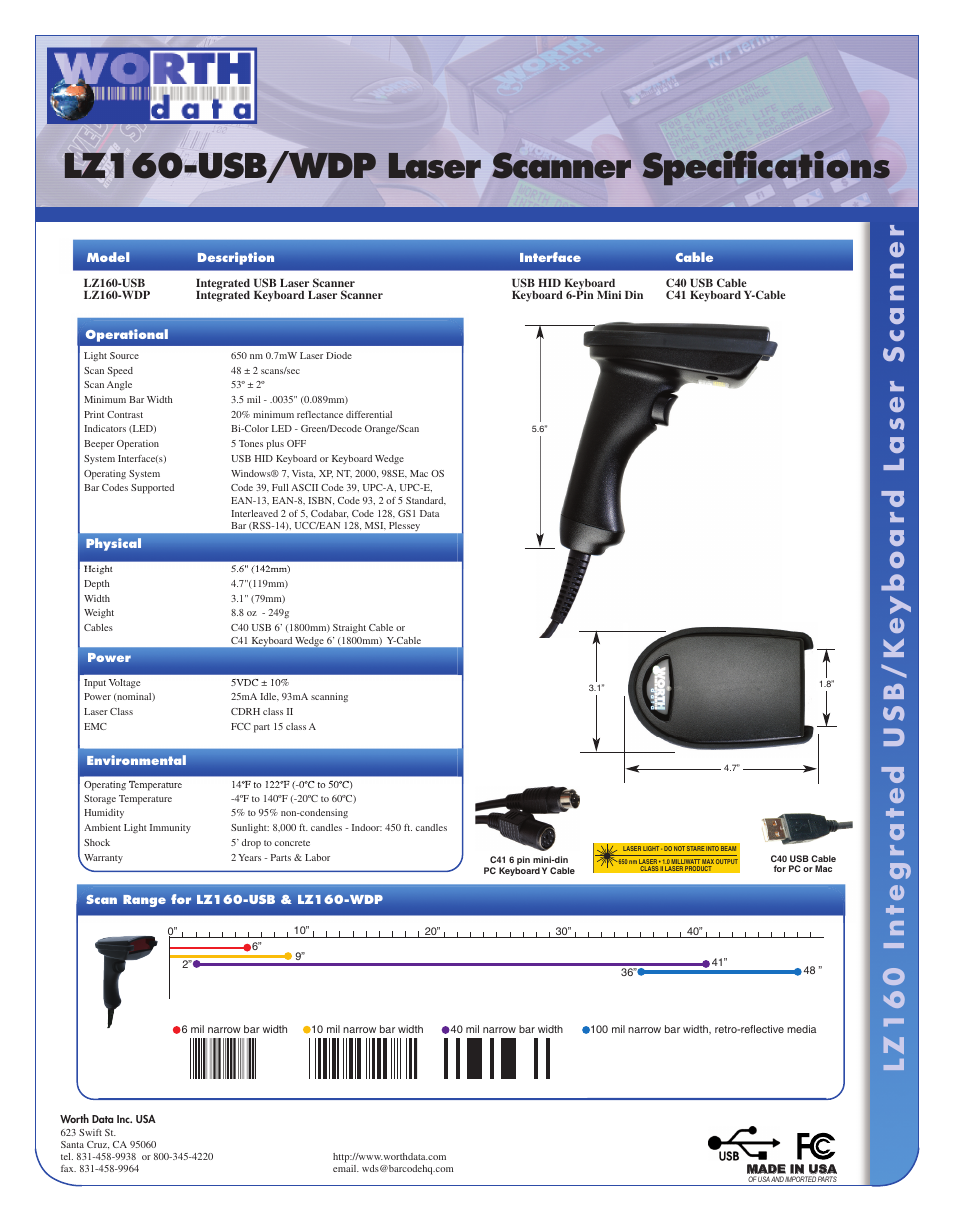 Worth Data C488 User Manual | 1 page