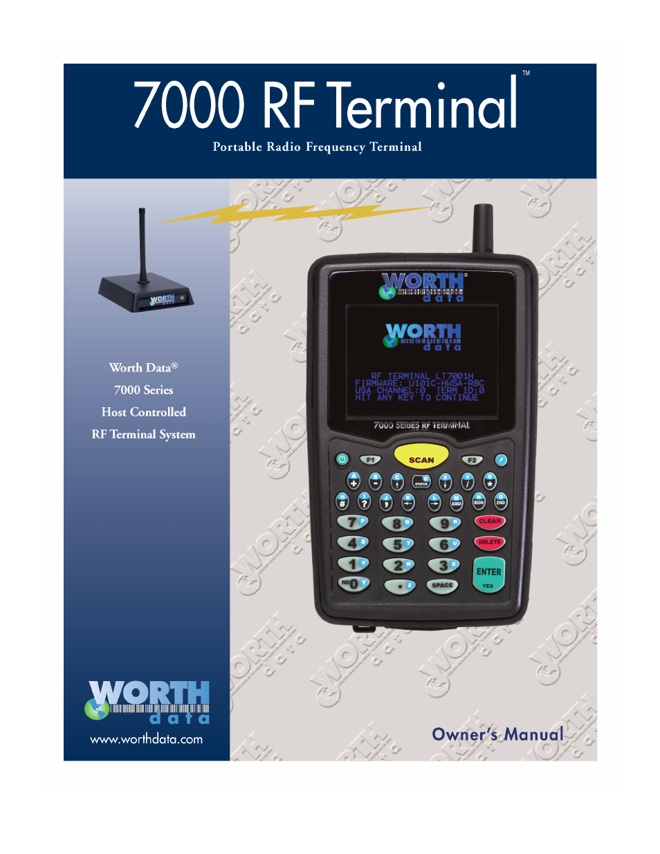 Worth Data RF Terminal 7000 User Manual | 103 pages