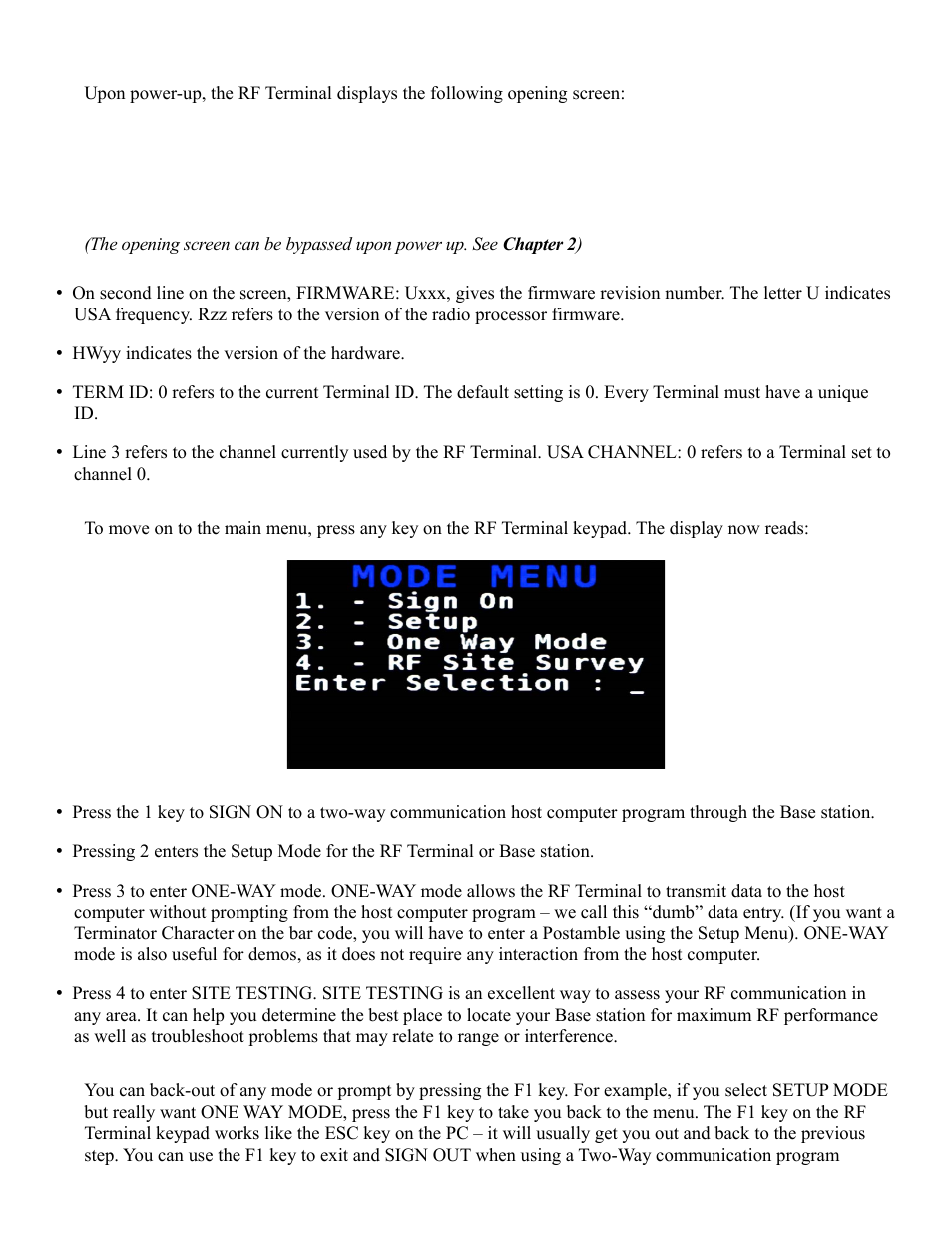 Worth Data RF Terminal 7000 User Manual | Page 11 / 103