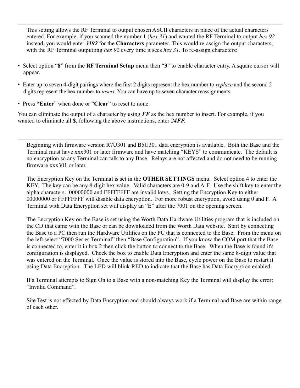 Worth Data RF Terminal 7000 User Manual | Page 28 / 103