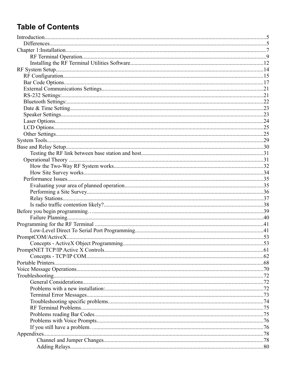 Worth Data RF Terminal 7000 User Manual | Page 3 / 103