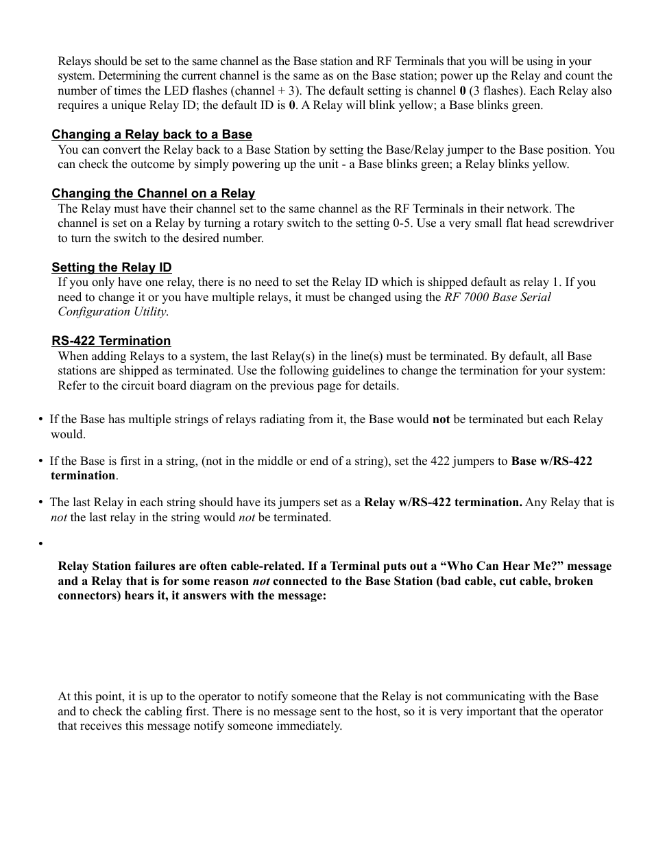 Worth Data RF Terminal 7000 User Manual | Page 83 / 103