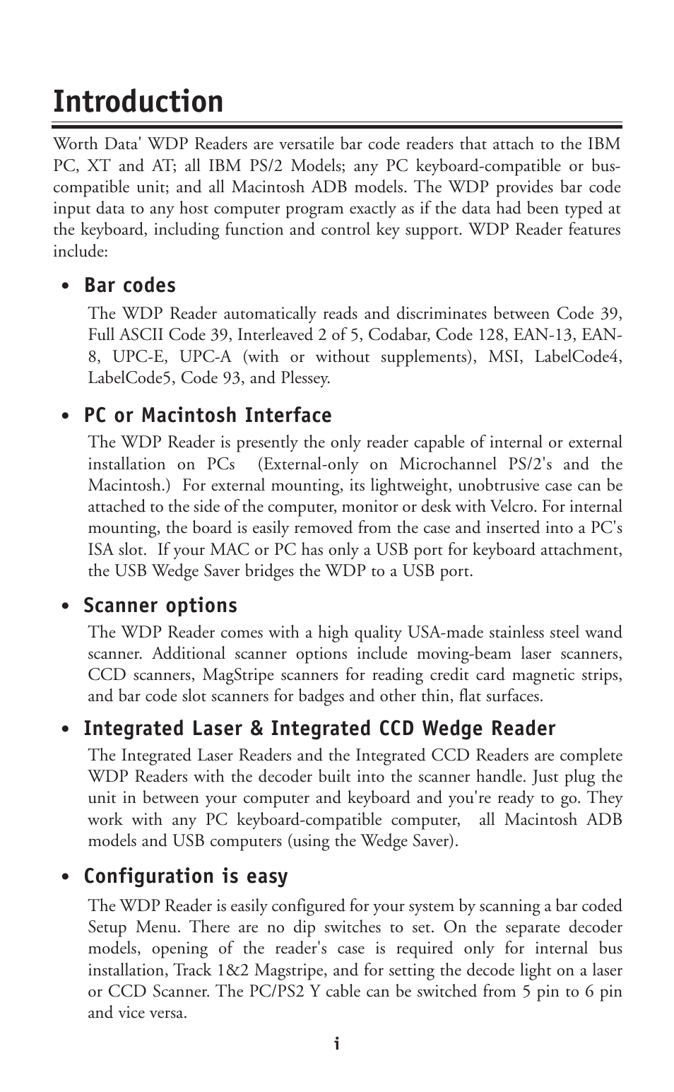 Introduction | Worth Data P11/12 User Manual | Page 2 / 59