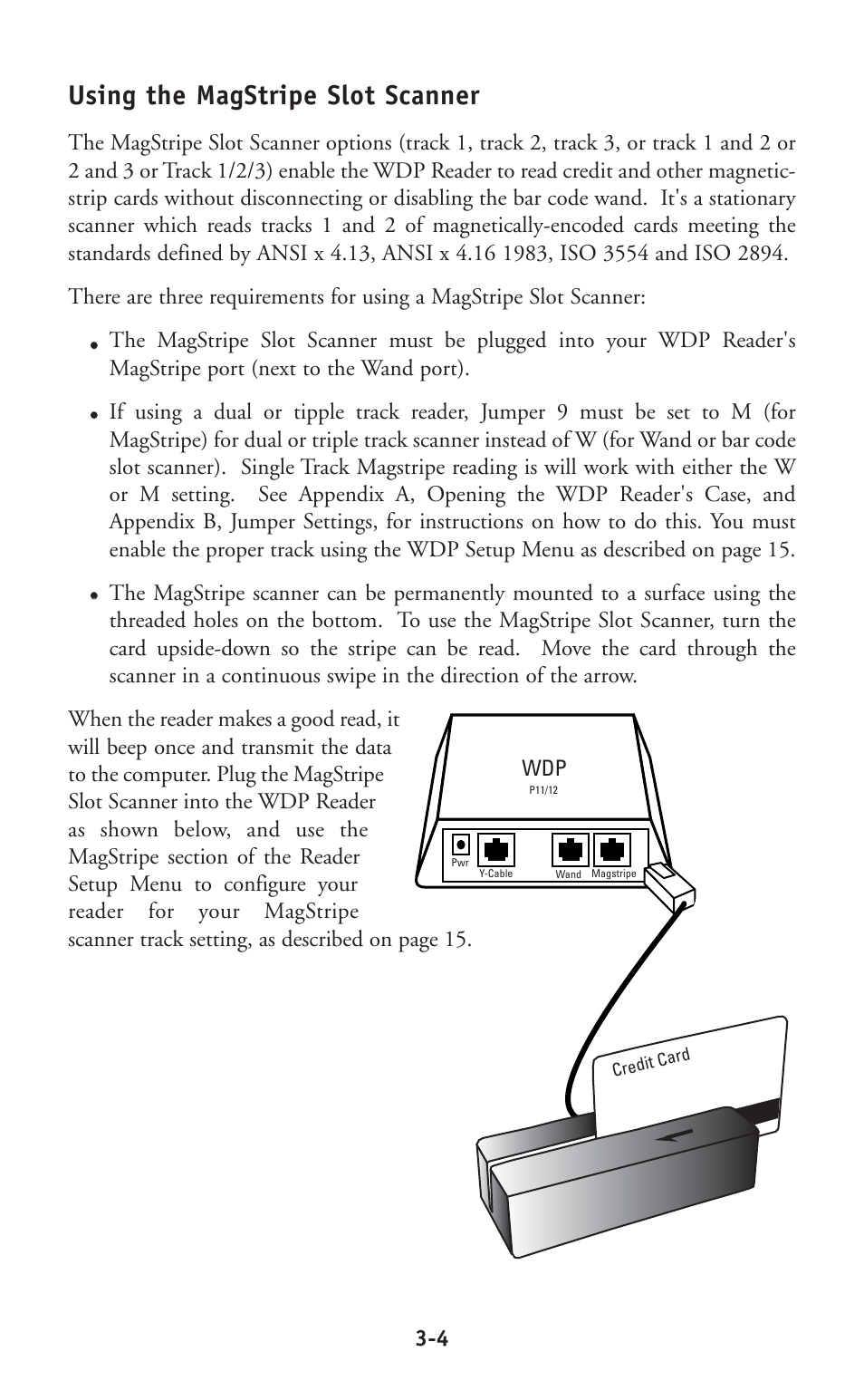 Using the magstripe slot scanner | Worth Data P11/12 User Manual | Page 23 / 59