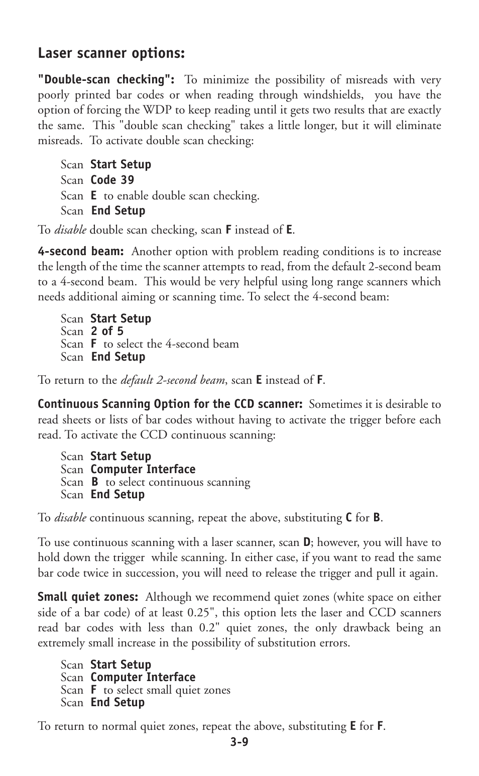 Laser scanner options | Worth Data P11/12 User Manual | Page 28 / 59