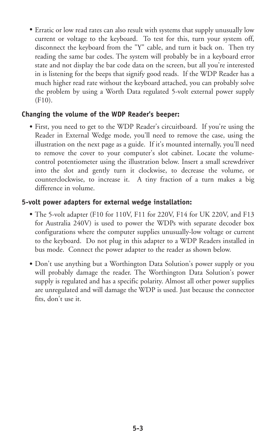 Worth Data P11/12 User Manual | Page 34 / 59