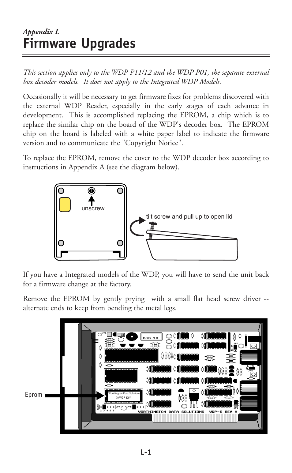 Firmware upgrades | Worth Data P11/12 User Manual | Page 58 / 59