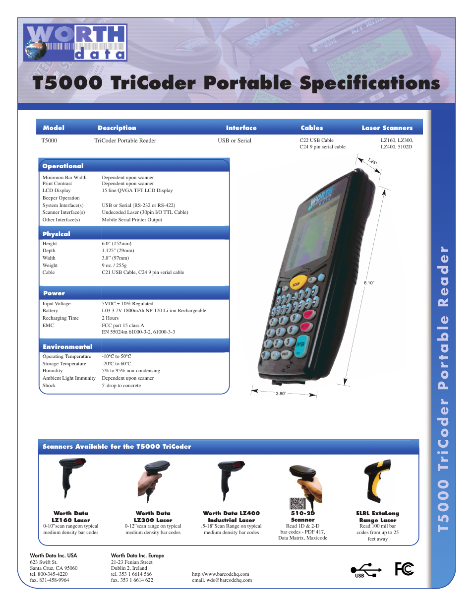 Worth Data QC5010 User Manual | 1 page