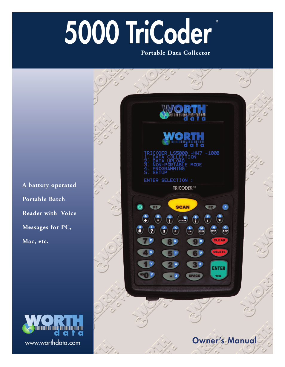 Worth Data 5000 User Manual | 126 pages
