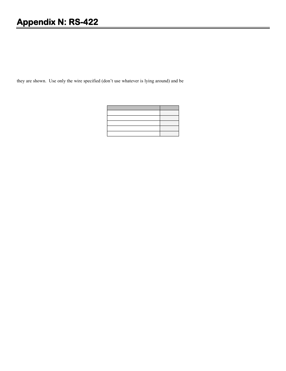 Appendix n: rs-422 | Worth Data 5000 User Manual | Page 124 / 126