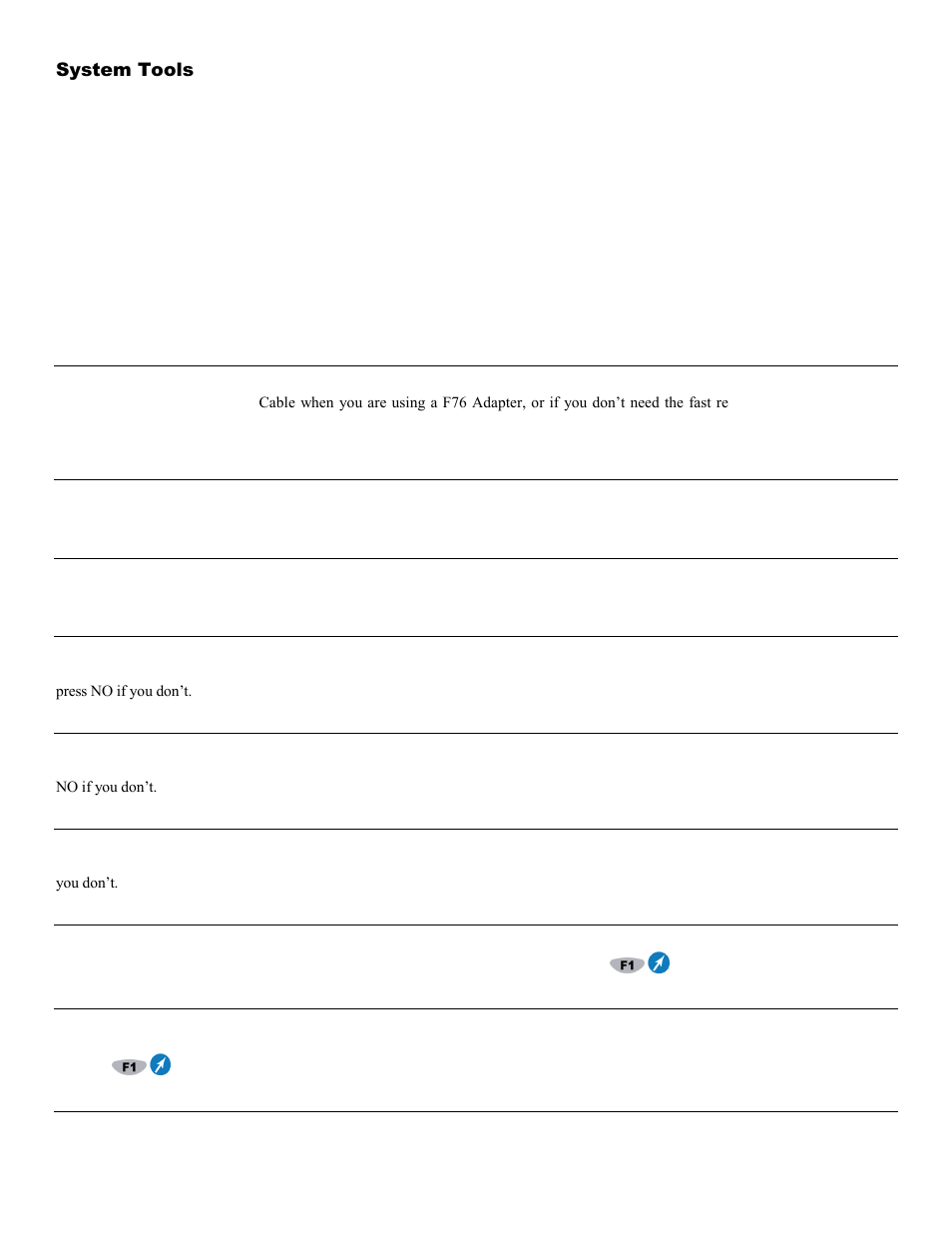 System tools, Charging from usb, Play voice prompt | Language, Reset setups to default, Reset programs & data, Clear data file(s), Data security, Fixed program, Table allowed | Worth Data 5000 User Manual | Page 48 / 126