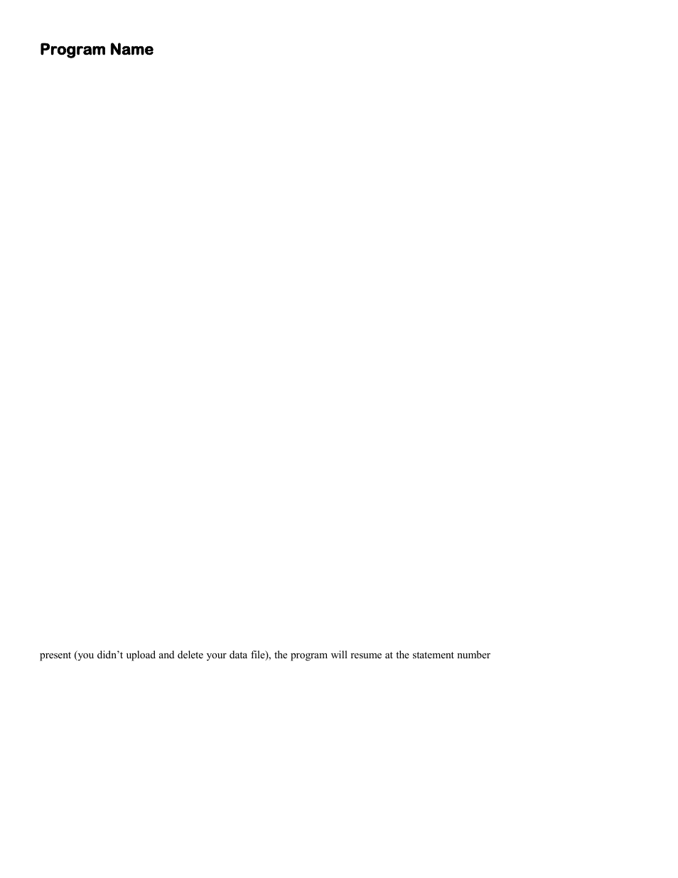 Program name | Worth Data 5000 User Manual | Page 59 / 126