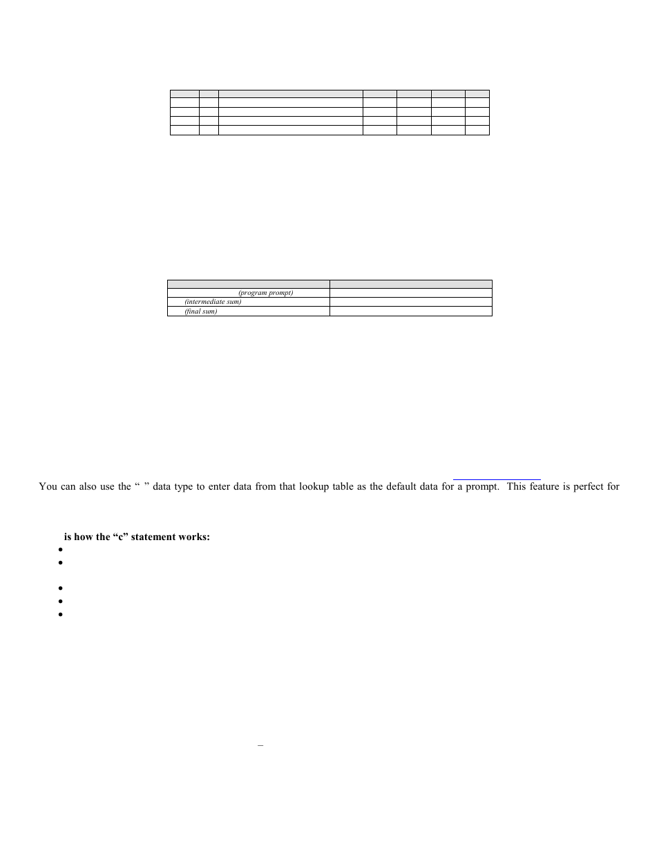 Arithmetic, Copy table data to prompt, Data1 | Data2, Data3 | Worth Data 5000 User Manual | Page 65 / 126