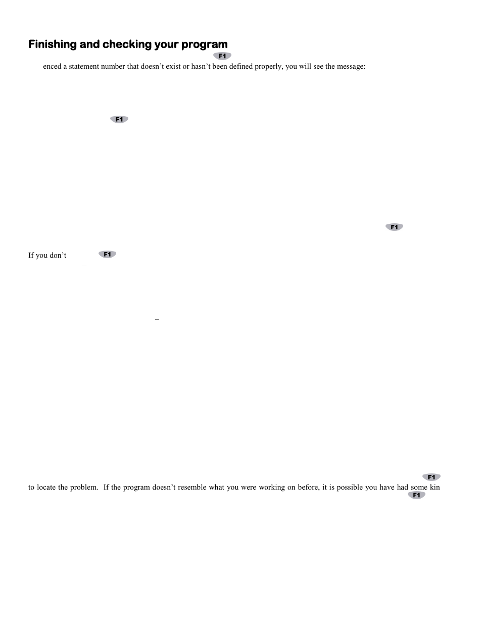 Finishing and checking your program | Worth Data 5000 User Manual | Page 74 / 126
