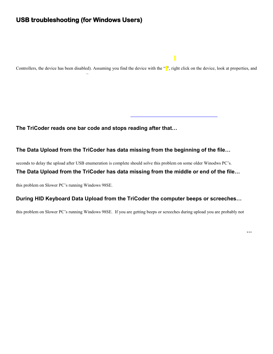 Usb troubleshooting (for windows users) | Worth Data 5000 User Manual | Page 89 / 126