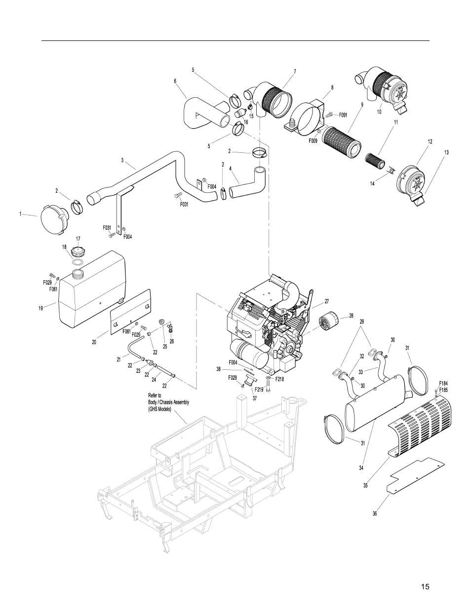 Engine group | Walker MC (16 HP) User Manual | Page 17 / 64