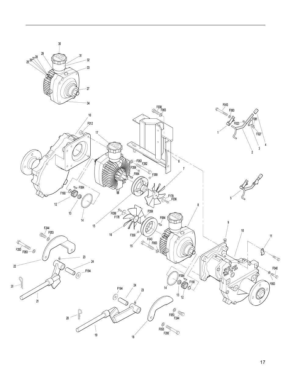 Hydrostatic ground drive assemblies | Walker MC (16 HP) User Manual | Page 19 / 64
