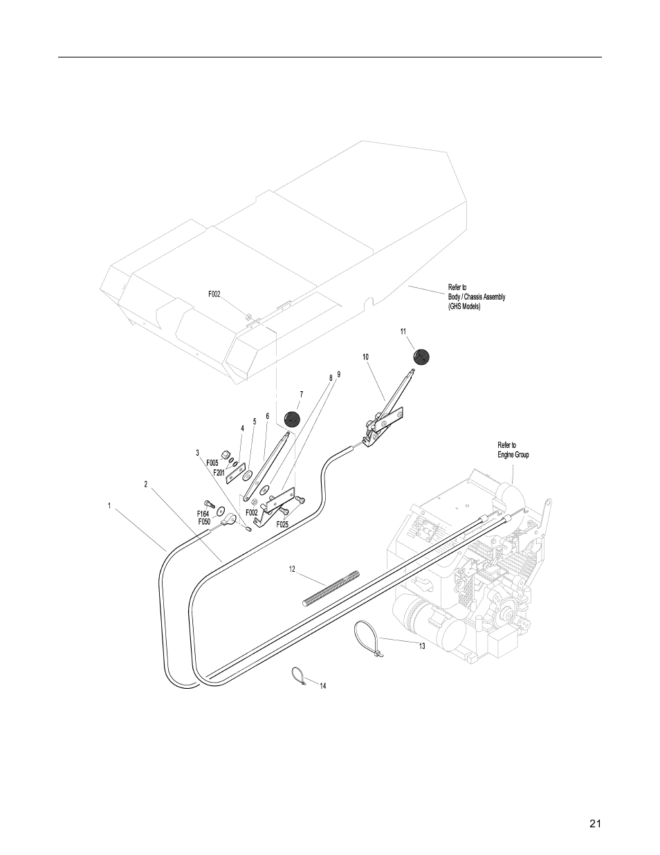 Throttle & choke control assemblies | Walker MC (16 HP) User Manual | Page 23 / 64