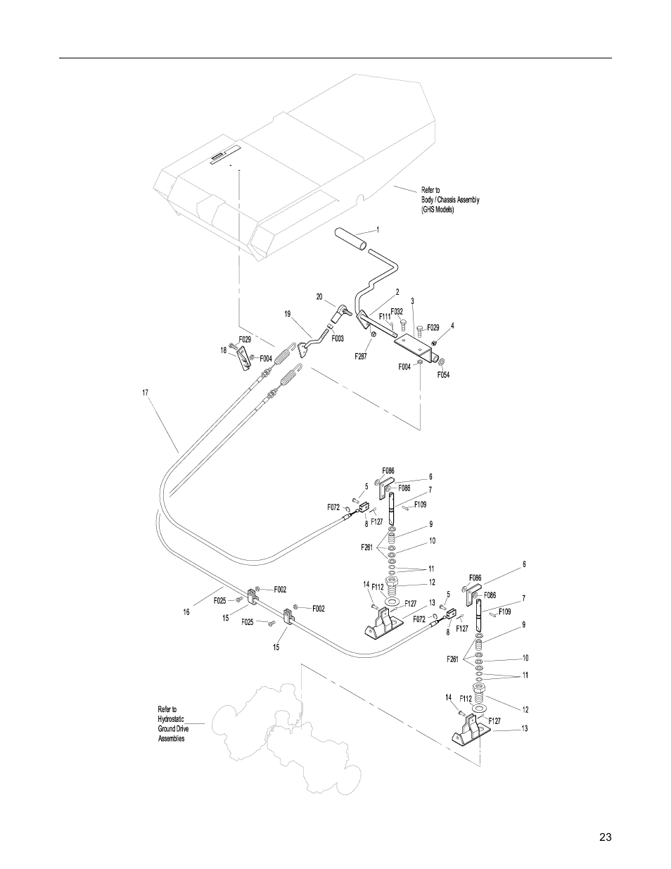 Parking brake assembly | Walker MC (16 HP) User Manual | Page 25 / 64