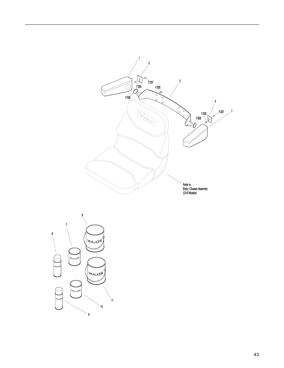 Armrest kit / touch-up paint | Walker MC (16 HP) User Manual | Page 45 / 64