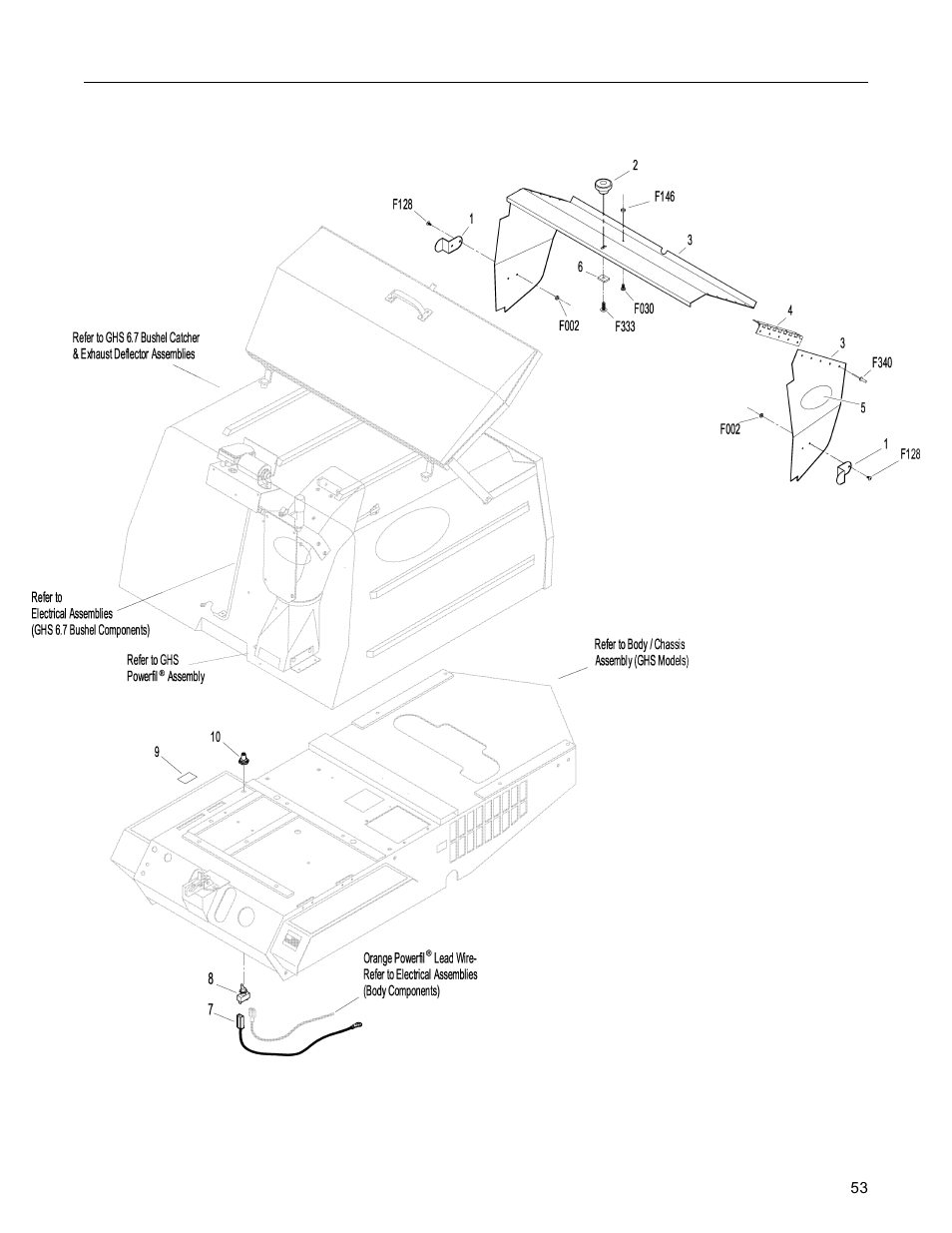 No catch deflector kit (6.7 bushel) | Walker MC (16 HP) User Manual | Page 55 / 64