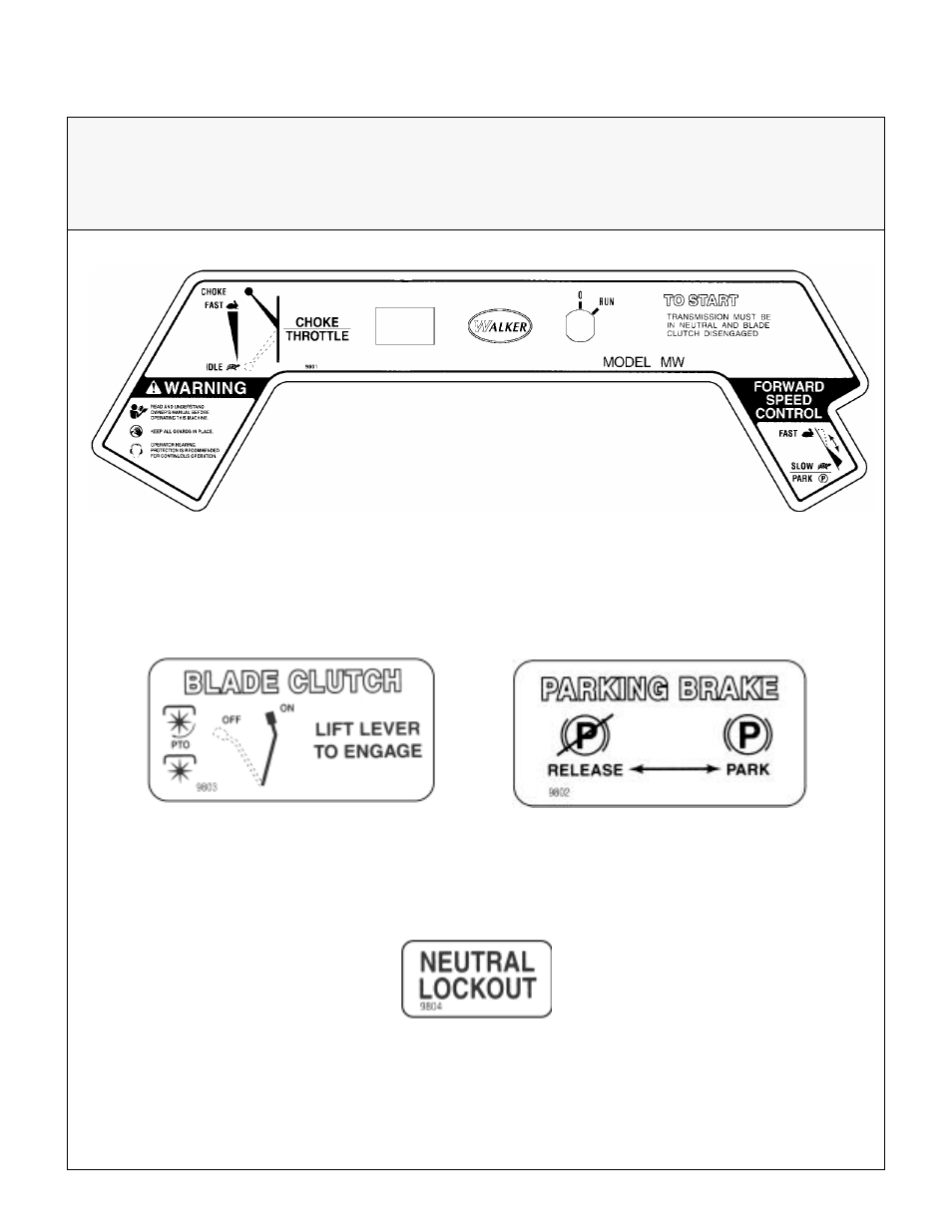 Safety, control, and instruction decals, Safety instructions | Walker MW 15 HP User Manual | Page 17 / 68