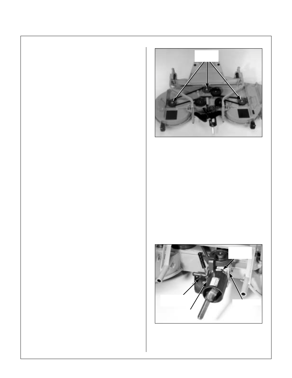 Dsd52 mower deck lubrication, Blade spindle lubrication (dsd52), Gearbox, dolly wheel, and u-joint lubrication | Maintenance instructions | Walker MW 15 HP User Manual | Page 36 / 68