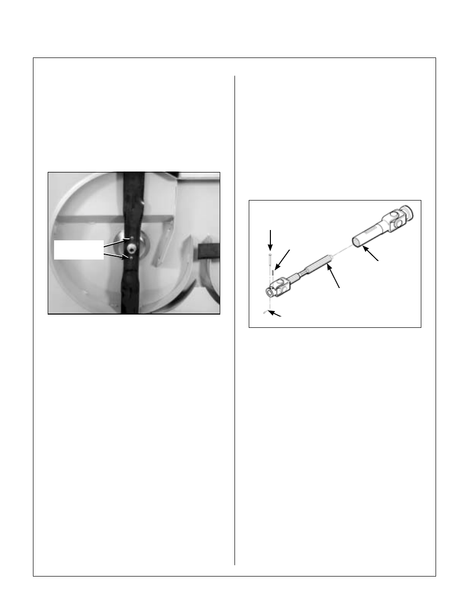 Blade overload shear bolts, Cutting blade shear bolts, Pto shear pin | Mower blades, Maintenance instructions | Walker MW 15 HP User Manual | Page 45 / 68