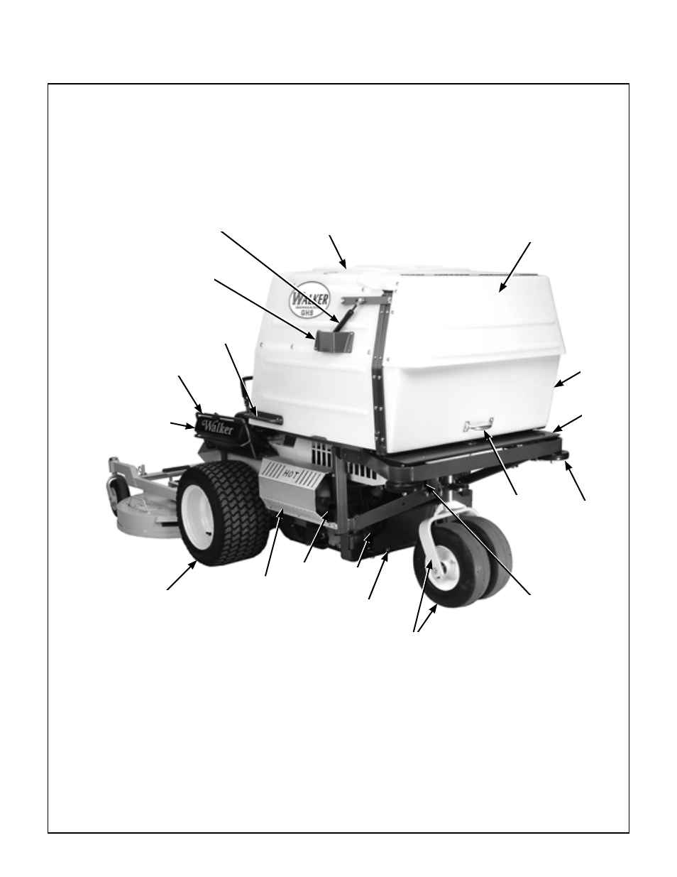 Rear view and left side view, Component identification | Walker MT User Manual | Page 13 / 92