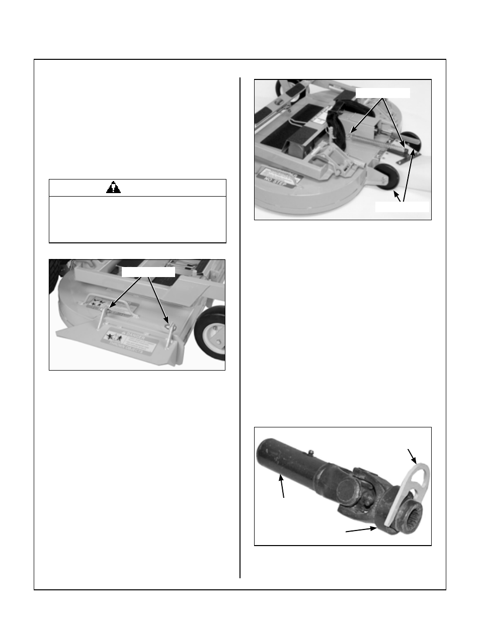 Pto shaft guard installation, Tilt-up roller wheel installation, Mower deck lnstallation on tractor | Deck installation, Quick coupler installation tool, Assembly instructions | Walker MT User Manual | Page 27 / 92