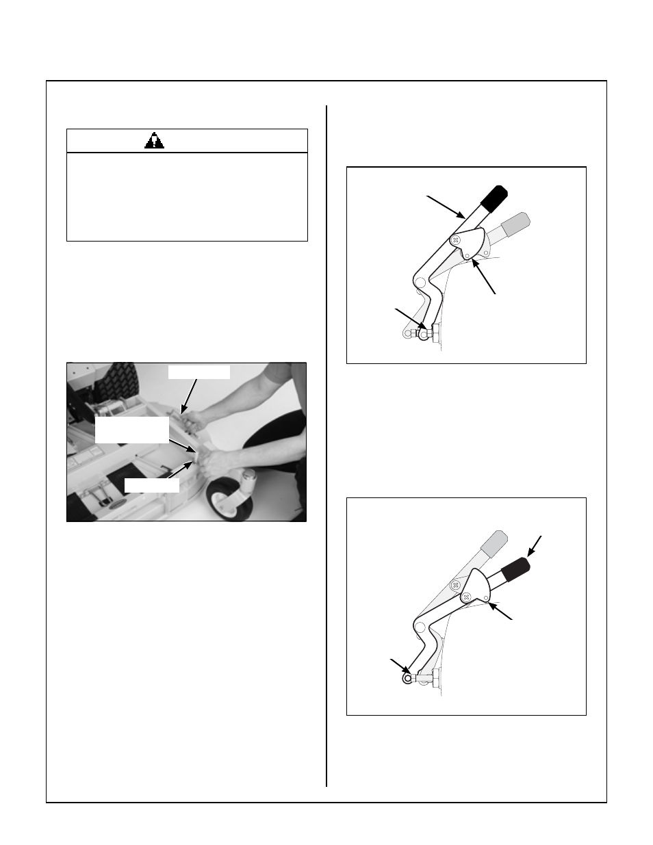 Adjusting cutting height, Cutting height adjustment, Transmission lockout | Lockout lever - freewheel position, Lockout lever - normal operating position, Operating instructions | Walker MT User Manual | Page 47 / 92