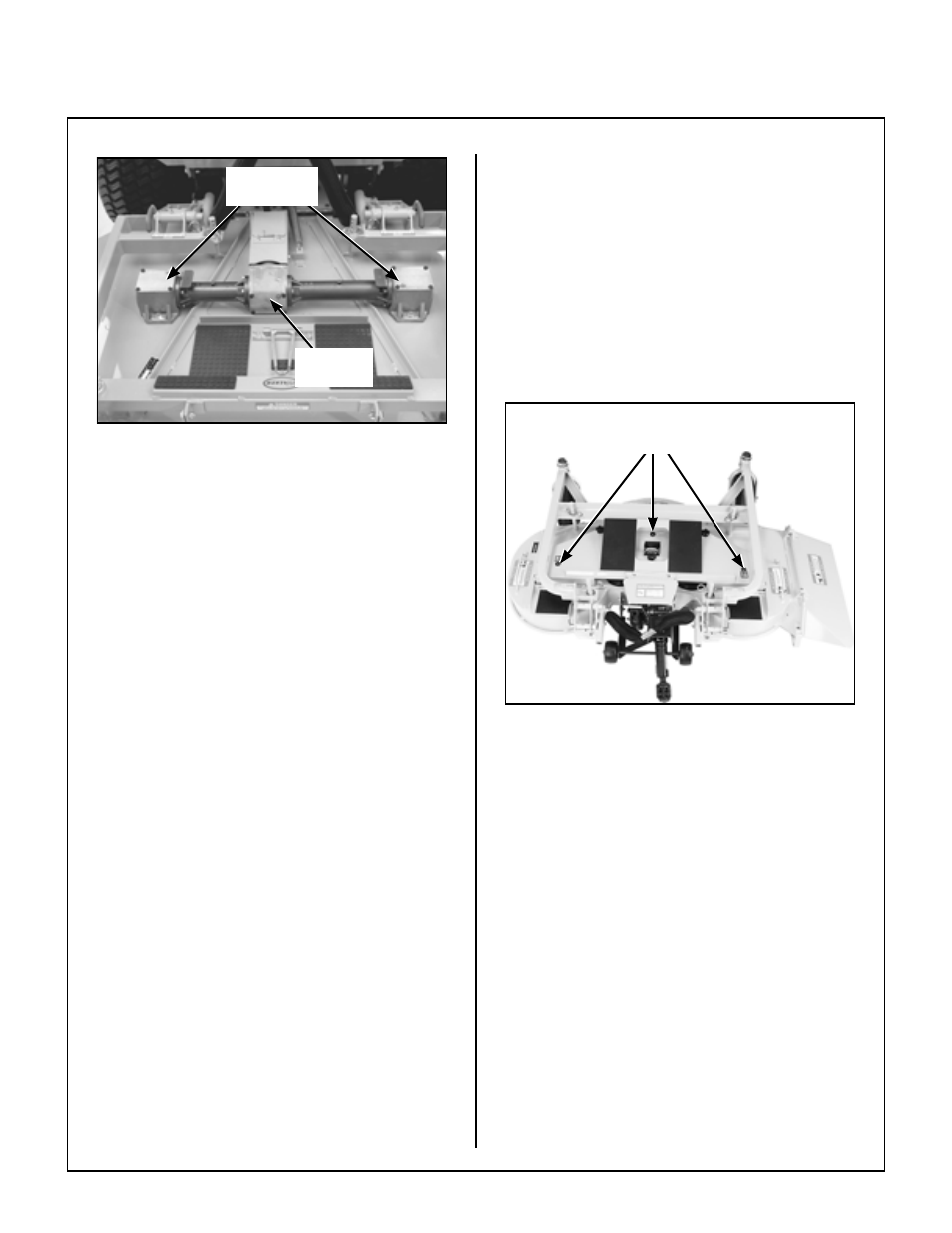 Mower deck gearboxes, Dsd52 or dsd62 mower deck lubrication, Blade spindle lubrication | Maintenance instructions | Walker MT User Manual | Page 63 / 92