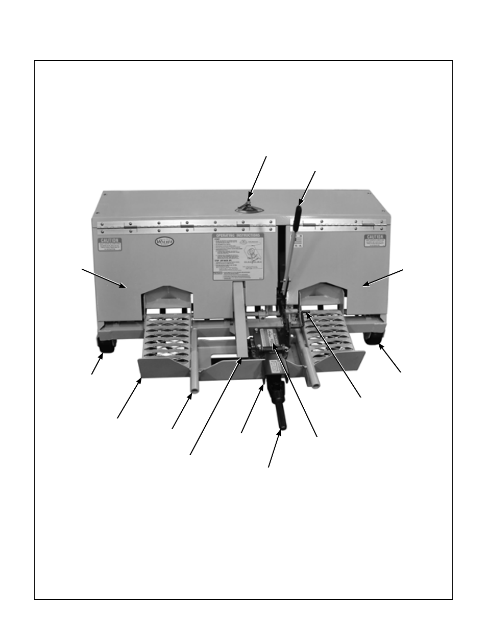 Component identification, Perfaerator™ top view (not installed) | Walker PERFAERATORTM PA6685 User Manual | Page 6 / 28