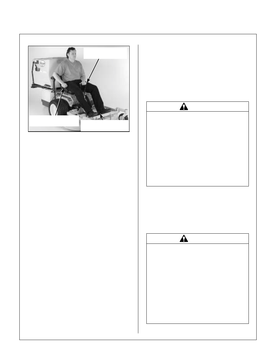 Correct operator hand position on the controls, Engaging the mower, Operating instructions | Walker MDD (20.9 HP) User Manual | Page 38 / 92