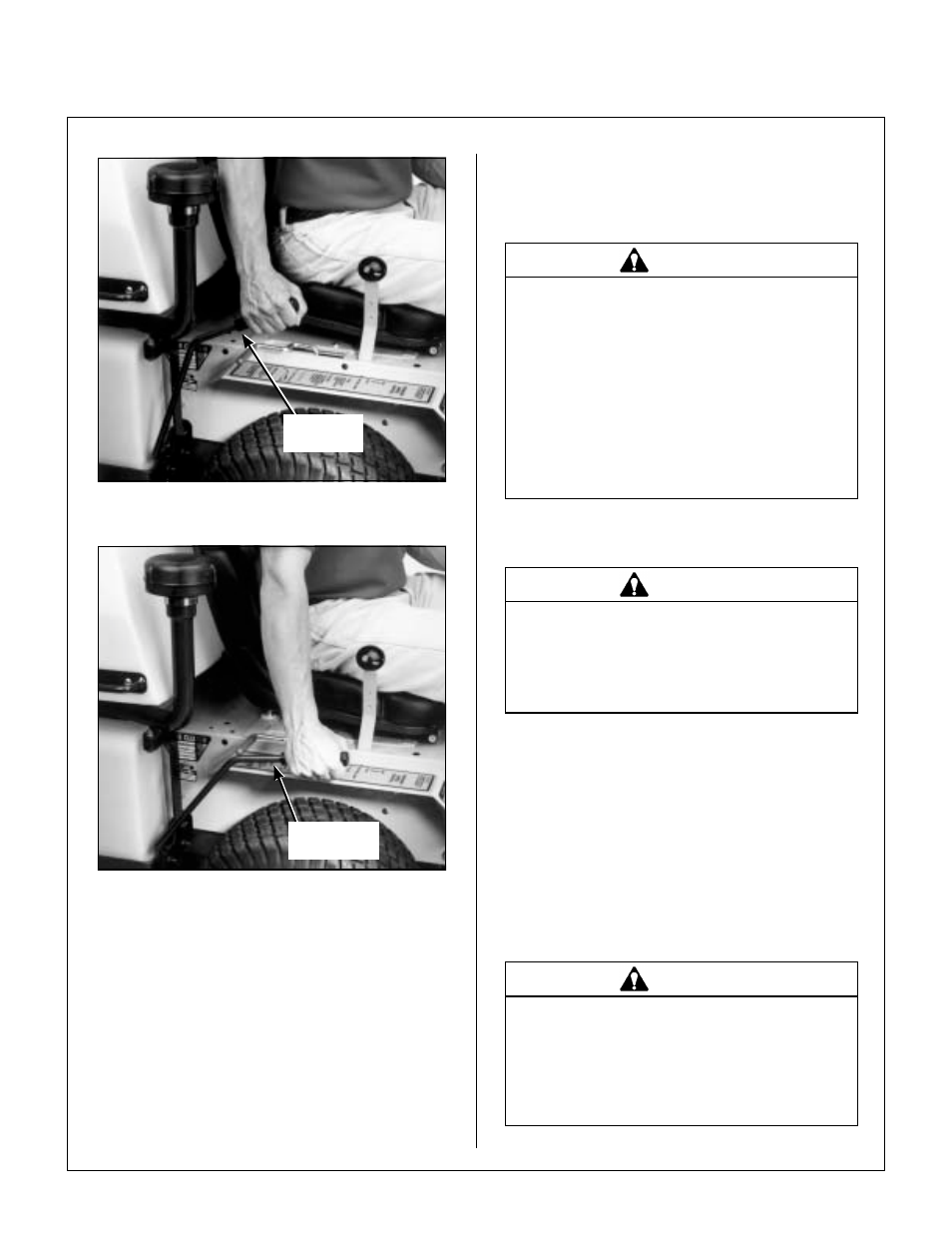 Blade clutch engaged, Blade clutch disengaged, Stopping the machine | Adjusting cutting height, Operating instructions | Walker MDD (20.9 HP) User Manual | Page 39 / 92