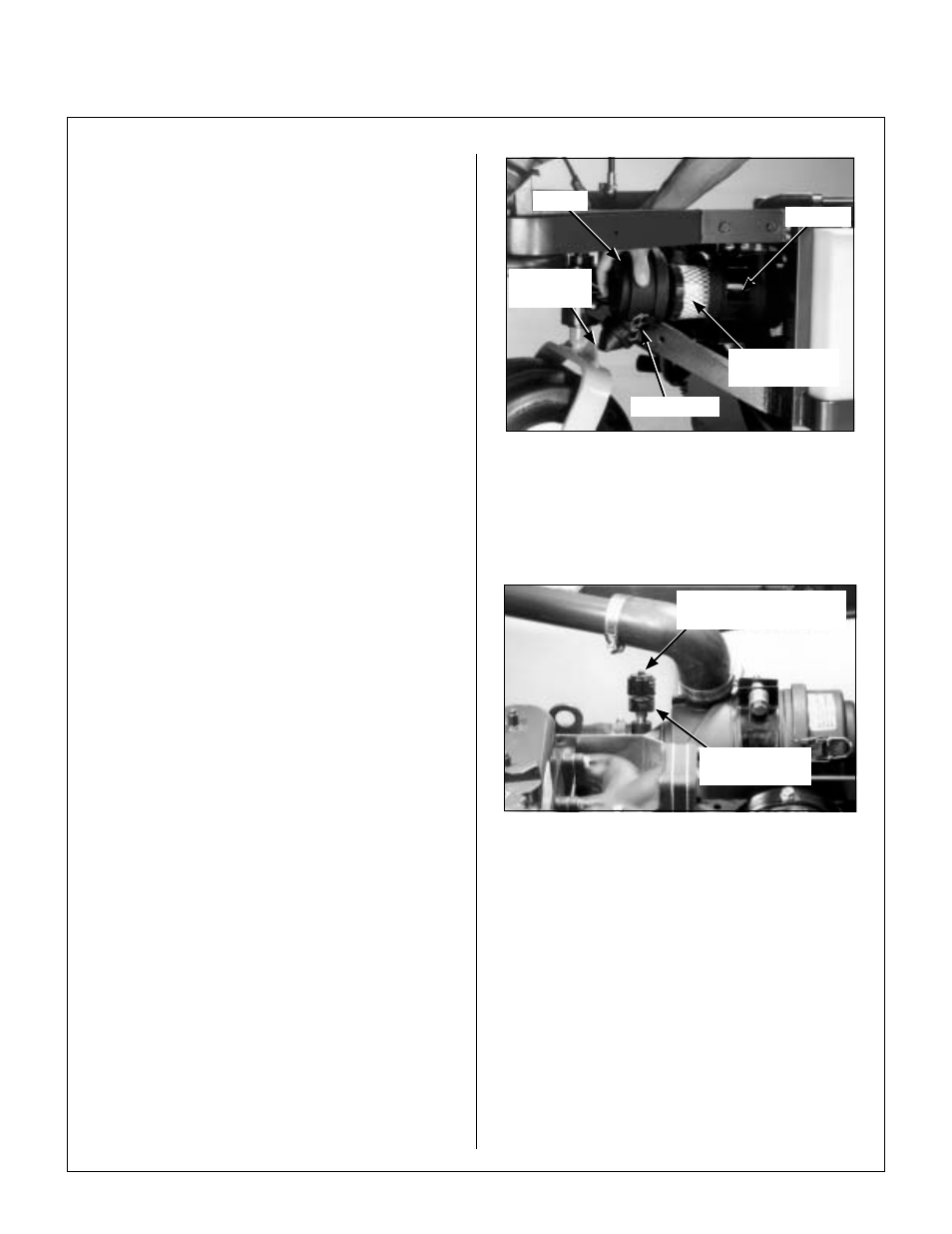 Turbine precleaner, Donaldson radialseal™ air cleaner, Air restriction gauge location | Maintenance instructions | Walker MDD (20.9 HP) User Manual | Page 60 / 92