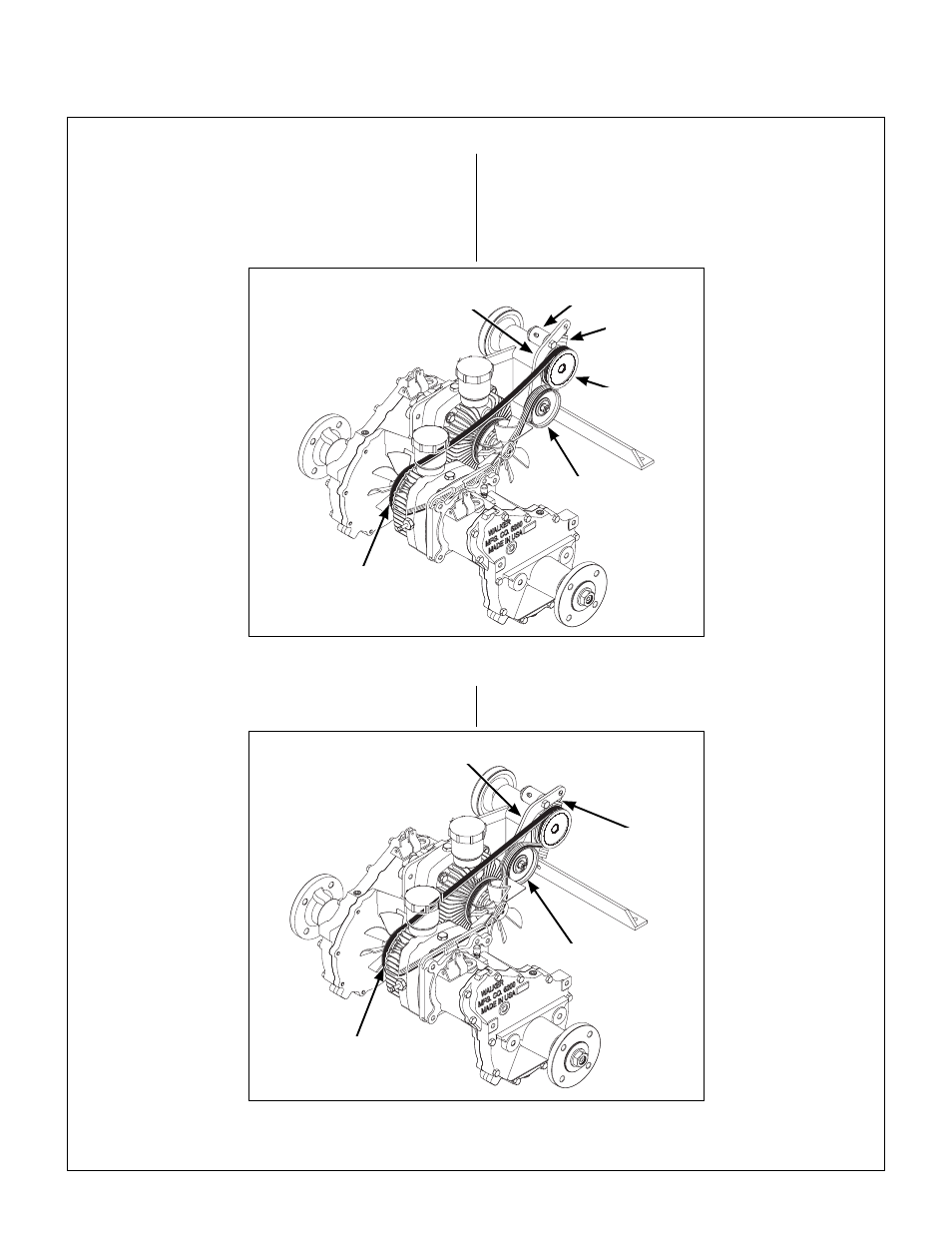 Hydrostatic ground drive belt, Hydrostatic ground drive belt assembly (engaged), Maintenance instructions | Walker MDD (20.9 HP) User Manual | Page 74 / 92