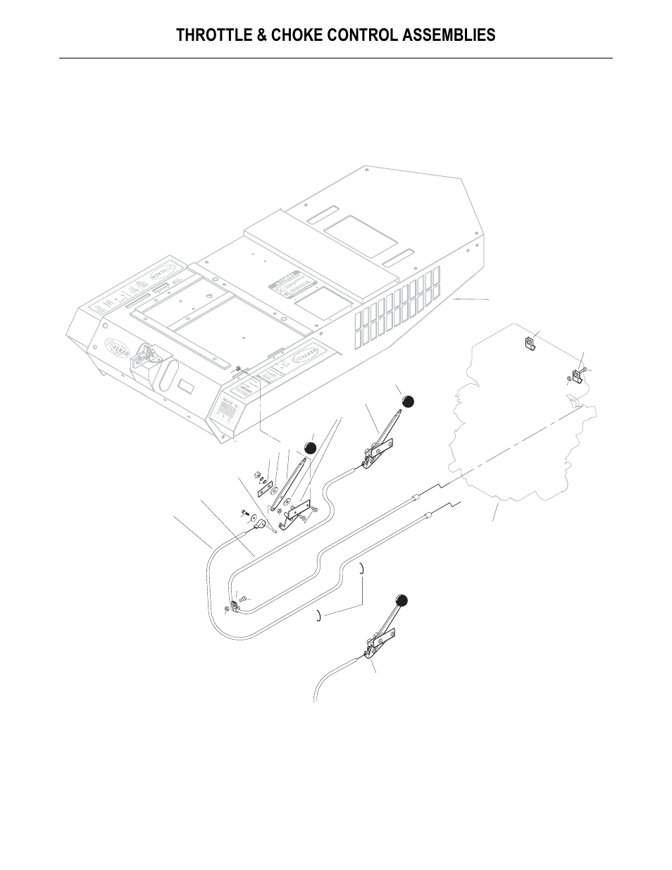 Throttle & choke control assemblies | Walker MS User Manual | Page 23 / 52