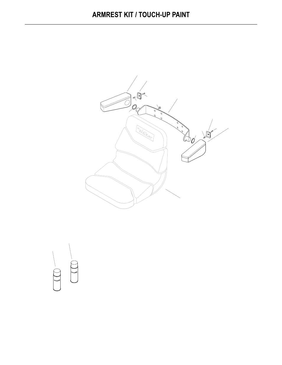 Armrest kit / touch-up paint | Walker MS User Manual | Page 37 / 52
